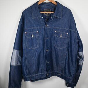Vintage Guess‎ Jeans Jacket Mens 3XL Blue Long Sleeves Outdoors